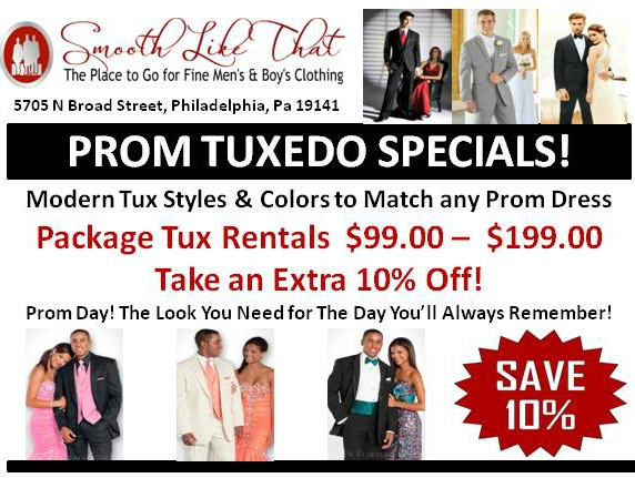 Prom Tux Specials 10% Off
